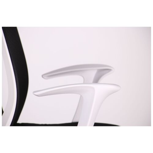 Кресло Nickel White сиденье Сидней 07/спинка Сетка SL-00 черная - Фото №6
