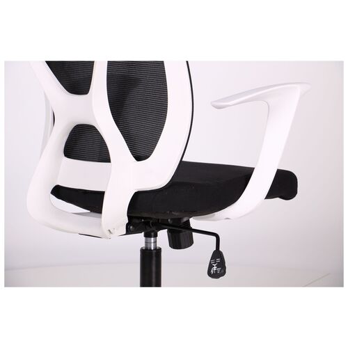 Кресло Nickel White сиденье Сидней 07/спинка Сетка SL-00 черная - Фото №9
