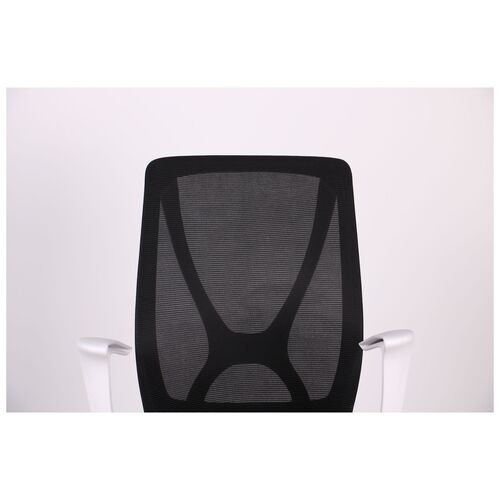 Кресло Nickel White сиденье Сидней 07/спинка Сетка SL-00 черная - Фото №15