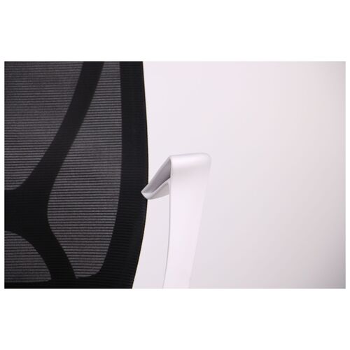 Кресло Nickel White сиденье Сидней 07/спинка Сетка SL-00 черная - Фото №2
