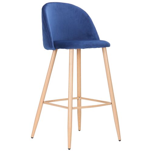 Барный стул Bellini бук/blue velvet - Фото №9