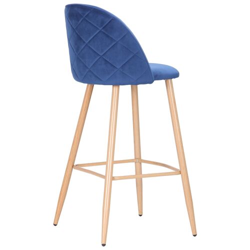 Барный стул Bellini бук/blue velvet - Фото №6
