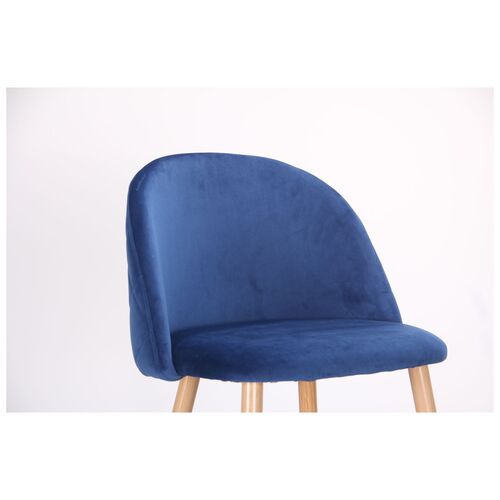 Барный стул Bellini бук/blue velvet - Фото №5