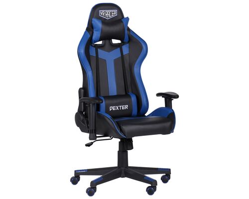 Кресло VR Racer Dexter Slag черный/синий - Фото №1