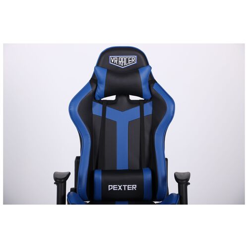 Крісло VR Racer Dexter Slag чорний/синій - Фото №5