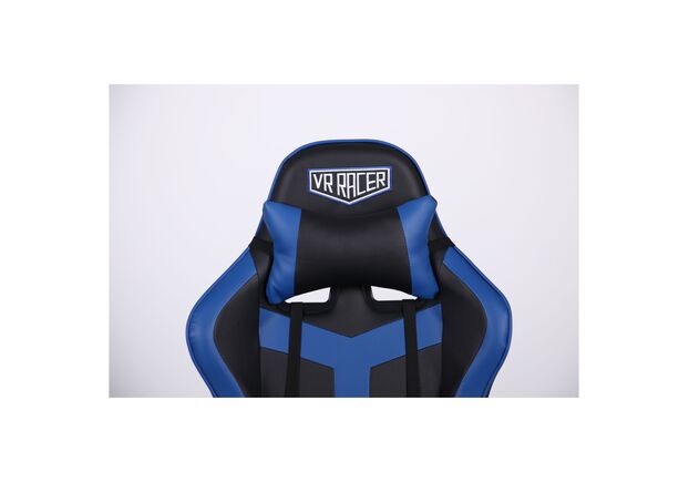 Крісло VR Racer Dexter Slag чорний/синій - Фото №2