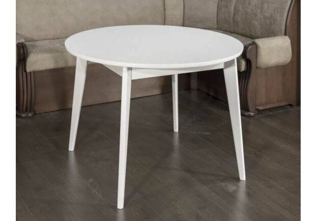 Кухонный круглый стол Равенна D110 см белый/дерево - Фото №2