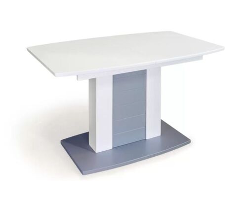 Кухонный стол раскладной Бристоль 100*60+30 см RAL белый с серым - Фото №1