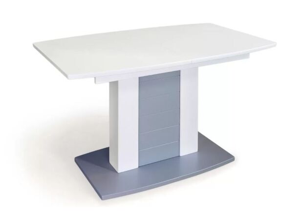 Кухонный стол раскладной Бристоль 100*60+30 см RAL белый с серым - Фото №1