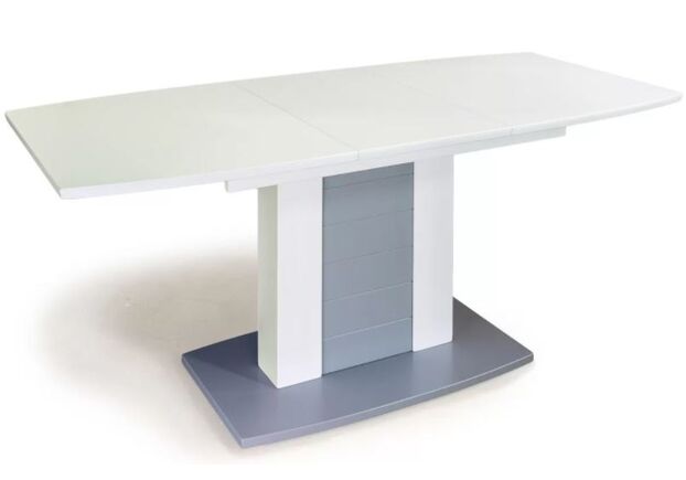 Кухонный стол раскладной Бристоль 100*60+30 см RAL белый с серым - Фото №2