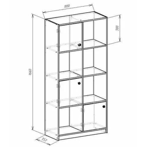 Стелаж модульний Chess 1660х1200х350мм  - Фото №4