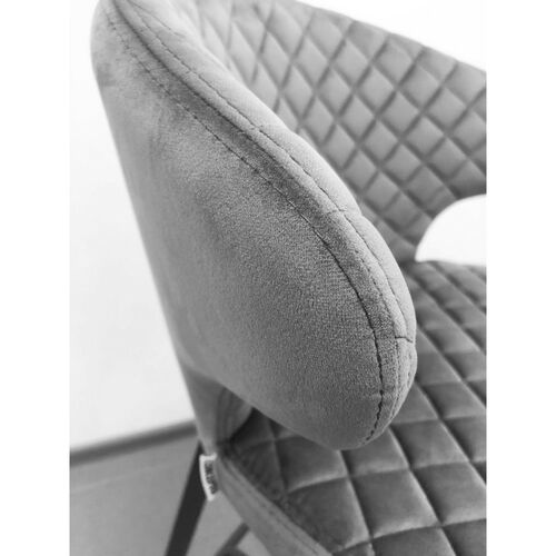 Барный стул велюр KEEN стил грей - Фото №3