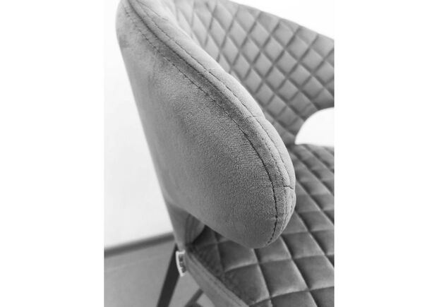 Барный стул велюр KEEN стил грей - Фото №2