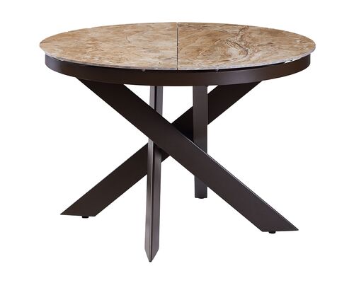 Стол обеденный MOON BROWN MARBLE керамика 110-140 см - Фото №1