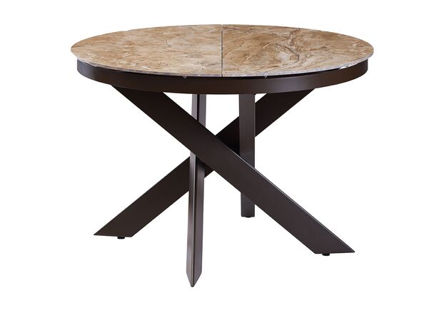 Стол обеденный MOON BROWN MARBLE керамика 110-140 см - Фото №1