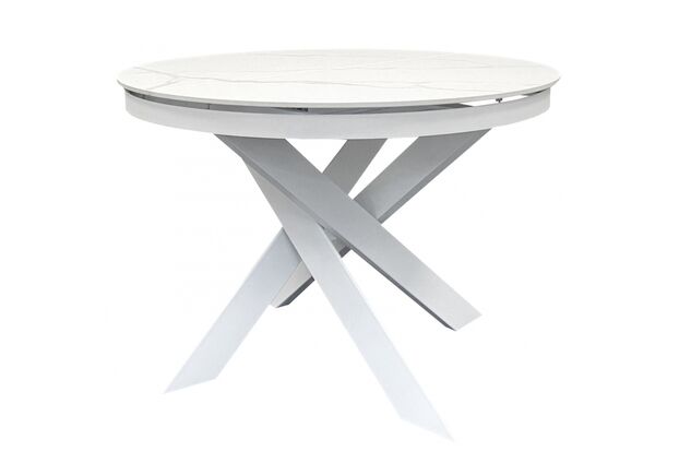 Стол обеденный MOON VOLAKAS WHITE керамика 110-140 см - Фото №2
