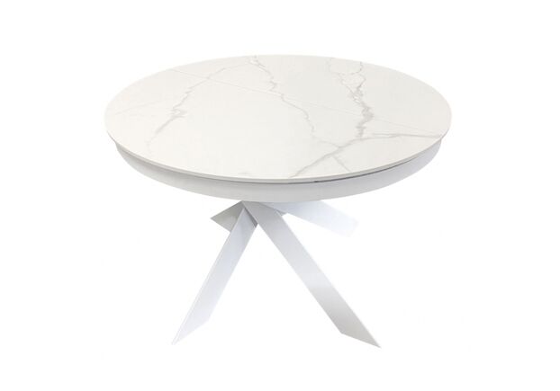 Стол обеденный MOON VOLAKAS WHITE керамика 110-140 см - Фото №2