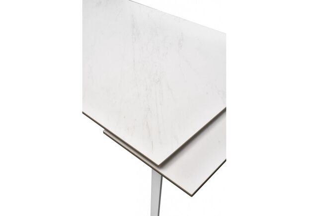 Стол раскладной HUGO Хьюго WHITE MARBLE белая керамика 140-200 см - Фото №2