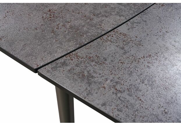 Стол LARGO IRON GREY (Ларго Айрон Грей) 120(+30+30)x80x76 см глазурованое серое стекло/серые ножки - Фото №2