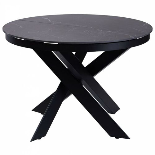 Стол обеденный MOON BLACK MARBLE керамика 110-140 см - Фото №2