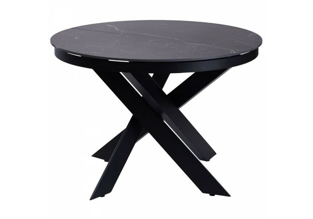 Стол обеденный MOON BLACK MARBLE керамика 110-140 см - Фото №2