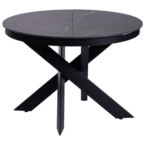 Стол обеденный MOON BLACK MARBLE керамика 110-140 см - Фото №3