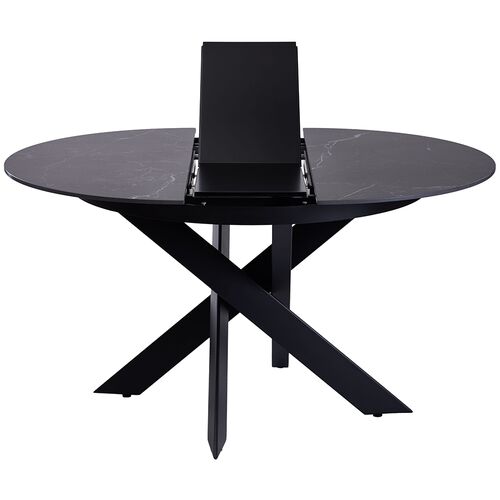 Стол обеденный MOON BLACK MARBLE керамика 110-140 см - Фото №4