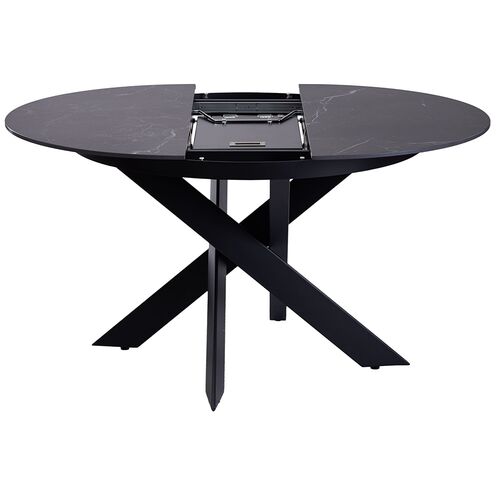 Стол обеденный MOON BLACK MARBLE керамика 110-140 см - Фото №5
