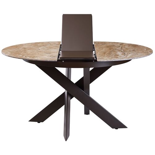 Стол обеденный MOON BROWN MARBLE керамика 110-140 см - Фото №3