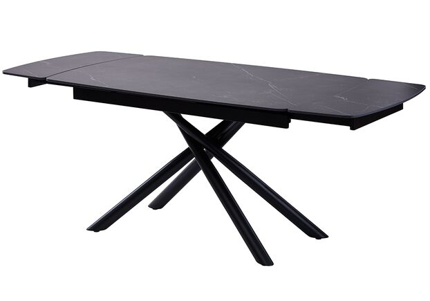 Стол обеденный PALERMO BLACK MARBLE керамика 140-200 см - Фото №1