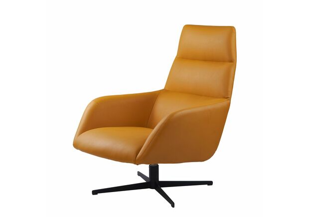 Кресло-лаунж с оттоманкой BERKELEY Беркли экокожа светло-коричневый - Фото №2
