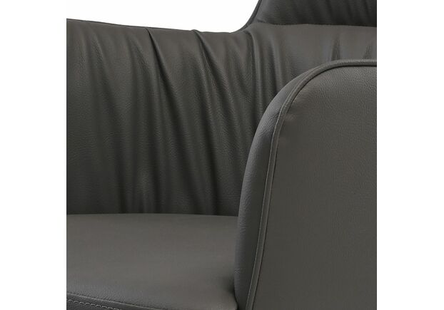 Кресло обеденное SHELDON Шелдон экокожа серый графит - Фото №2