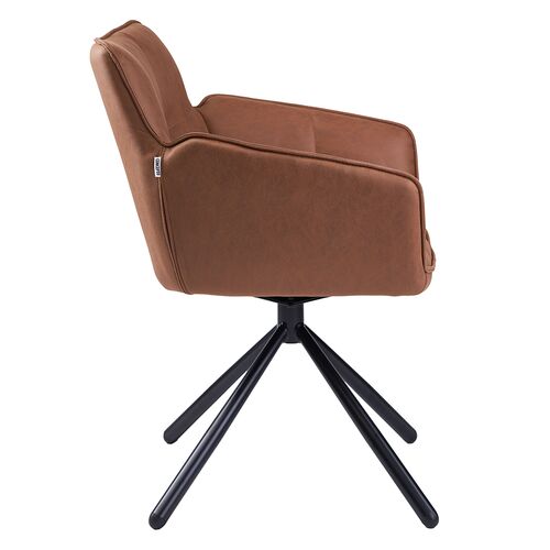 Кресло поворотное Wang коричневый - Фото №2