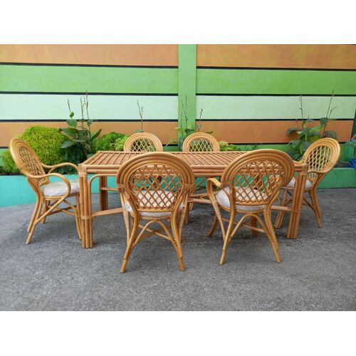 Обідній комплект Буковина медового кольору: прямокутний стіл зі склом, 6 крісел - Фото №3