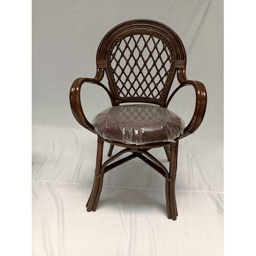 Обеденный комплект Буковина темно-коричневого цвета: овальный стол со стеклом, 4 кресла - Фото №5