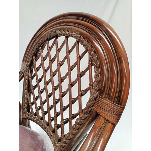 Обеденный комплект Буковина темно-коричневого цвета: овальный стол со стеклом, 4 кресла - Фото №6