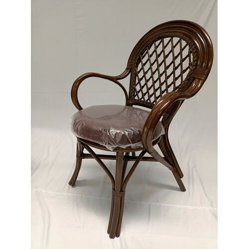 Обеденный комплект Буковина темно-коричневого цвета: овальный стол со стеклом, 4 кресла - Фото №7