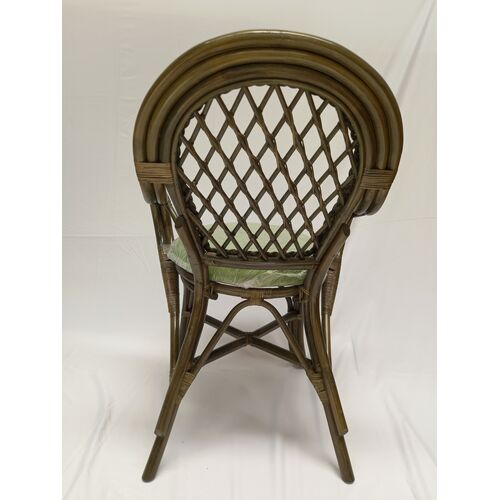 Обеденный комплект Буковина оливкового цвета: овальный стол со стеклом, 4 кресла - Фото №6