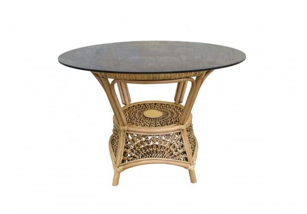 Обеденный комплект Ацтека (стол + 4 кресла) натуральный ротанг, коричневый - Фото №2