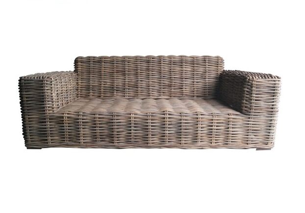 Комплект плетеной мебели Бабл (диван и 2 кресла) натуральный ротанг, коричневый - Фото №2