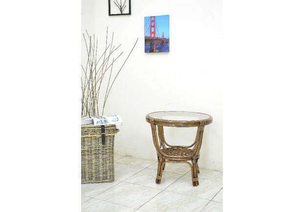 Комплект плетеной мебели Бока сет из натурального ротанга коричневый  - Фото №2
