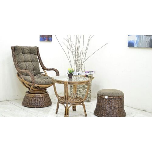 Комплект плетеной мебели Бока сет из натурального ротанга коричневый  - Фото №4