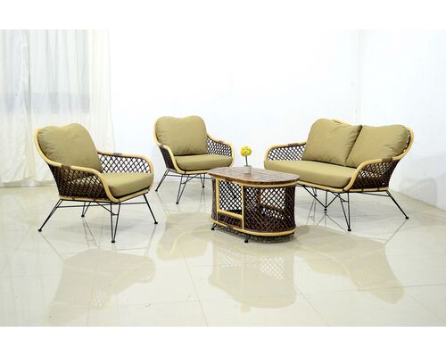 Плетеный комплект мебели Латте Сет натуральный ротанг коричневый  - Фото №1