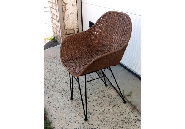 Плетеное кресло Ники Нуово из натурального ротанга коричневое - Фото №2
