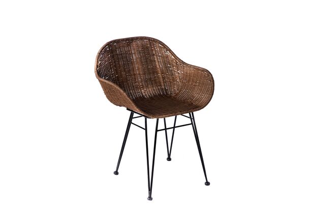 Плетеное кресло Ники Нуово из натурального ротанга коричневое - Фото №2