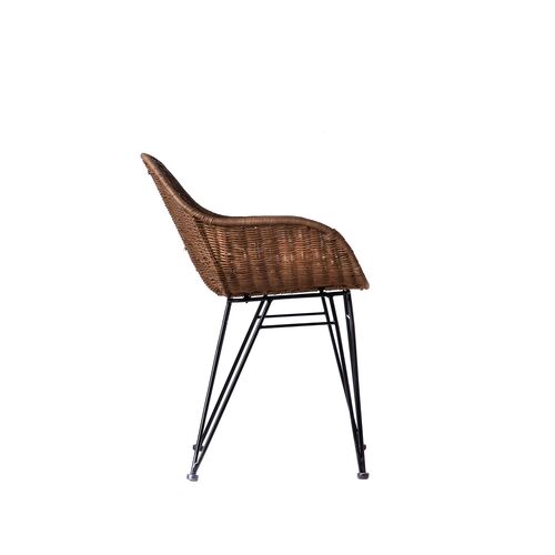 Плетеное кресло Ники Нуово из натурального ротанга коричневое - Фото №8