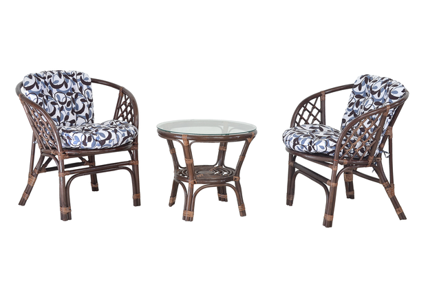 Комплект мебели Новая Таврия (2 кресла и столик) натуральный ротанг - Фото №1