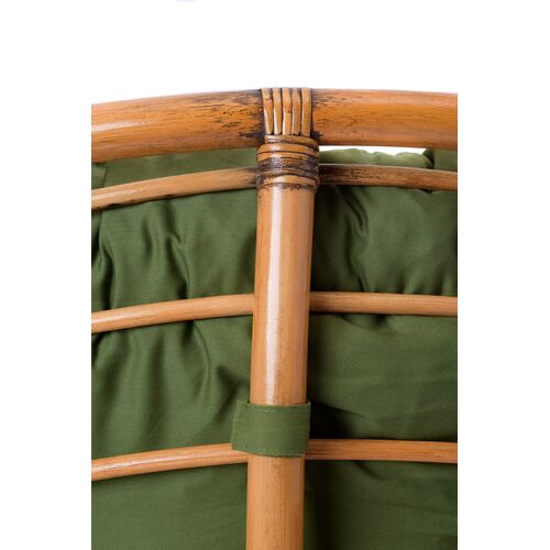Комплект Папасан Гіацинт горіхового кольору: 2 крісла Папасан,софа Мамасан,кавовий столик зі склом - Фото №11