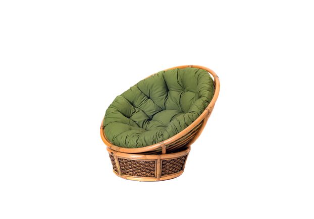 Комплект Папасан Гіацинт горіхового кольору: 2 крісла Папасан,софа Мамасан,кавовий столик зі склом - Фото №2