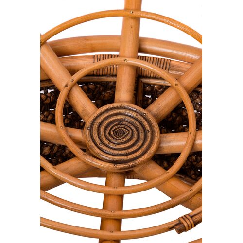 Комплект Папасан Гіацинт горіхового кольору: 2 крісла Папасан,софа Мамасан,кавовий столик зі склом - Фото №16